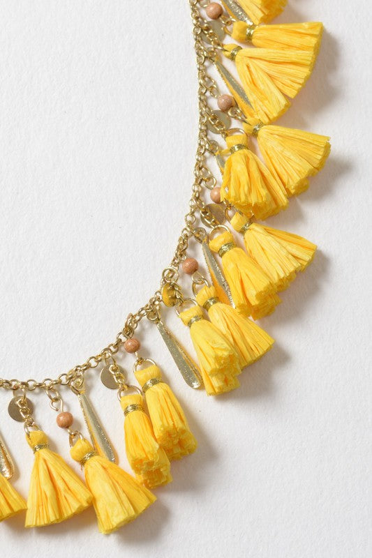 Solid Tassel Chain Fashion Necklace - Tigbul's Variety Fashion Shop