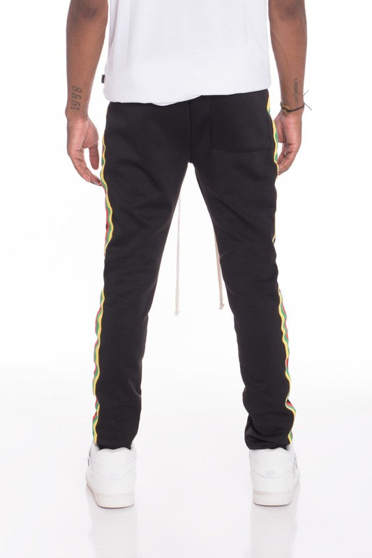 RASTA TAPED TRACK PANTS - Tigbul's Variety Fashion Shop