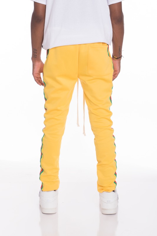 RASTA TAPED TRACK PANTS - Tigbul's Variety Fashion Shop