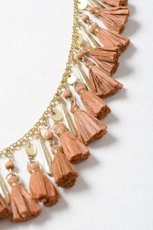 Solid Tassel Chain Fashion Necklace - Tigbul's Variety Fashion Shop