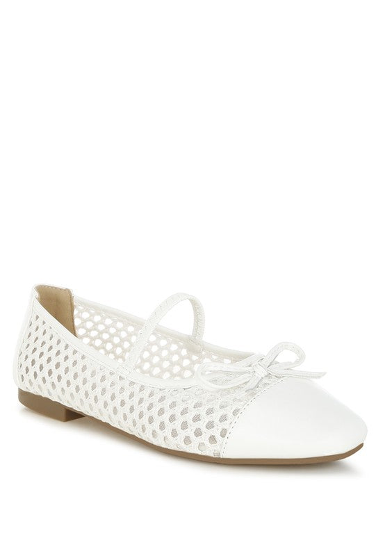 Omela Woven Bow Detail Ballerinas - Tigbul's Variety Fashion Shop