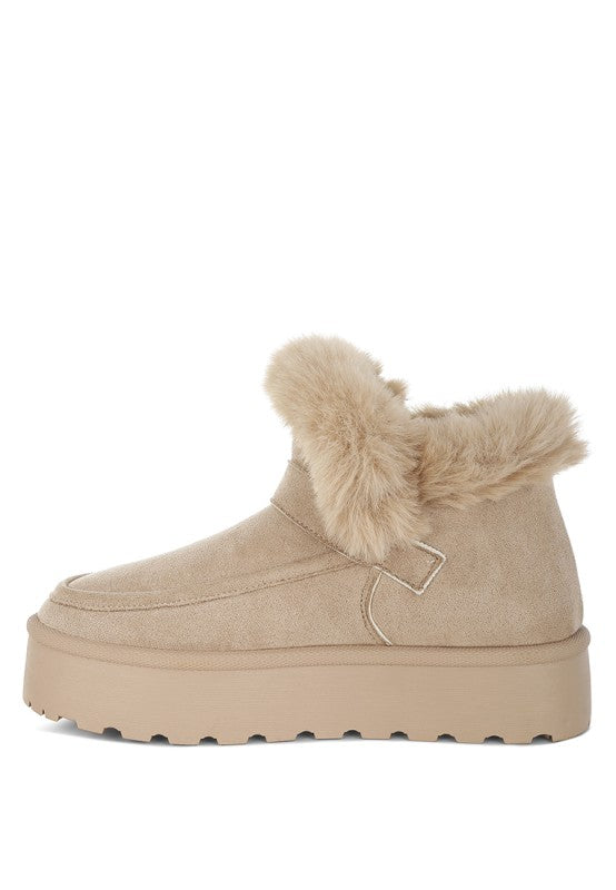 Linka Pin Buckle Detail Snow Boots - Tigbul's Variety Fashion Shop