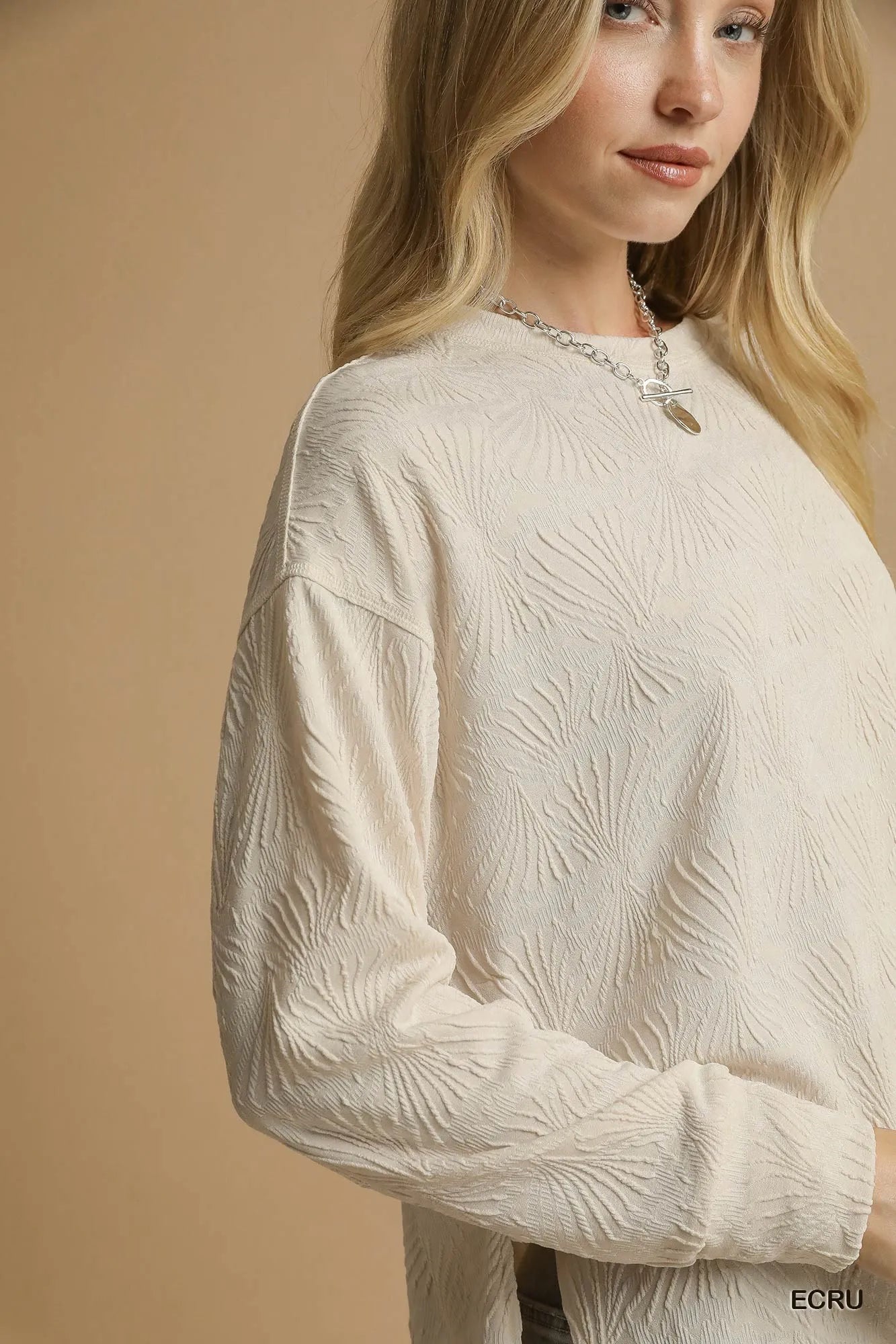 Umgee Textured Knit Long Sleeve Top - Tigbul's Variety Fashion Shop