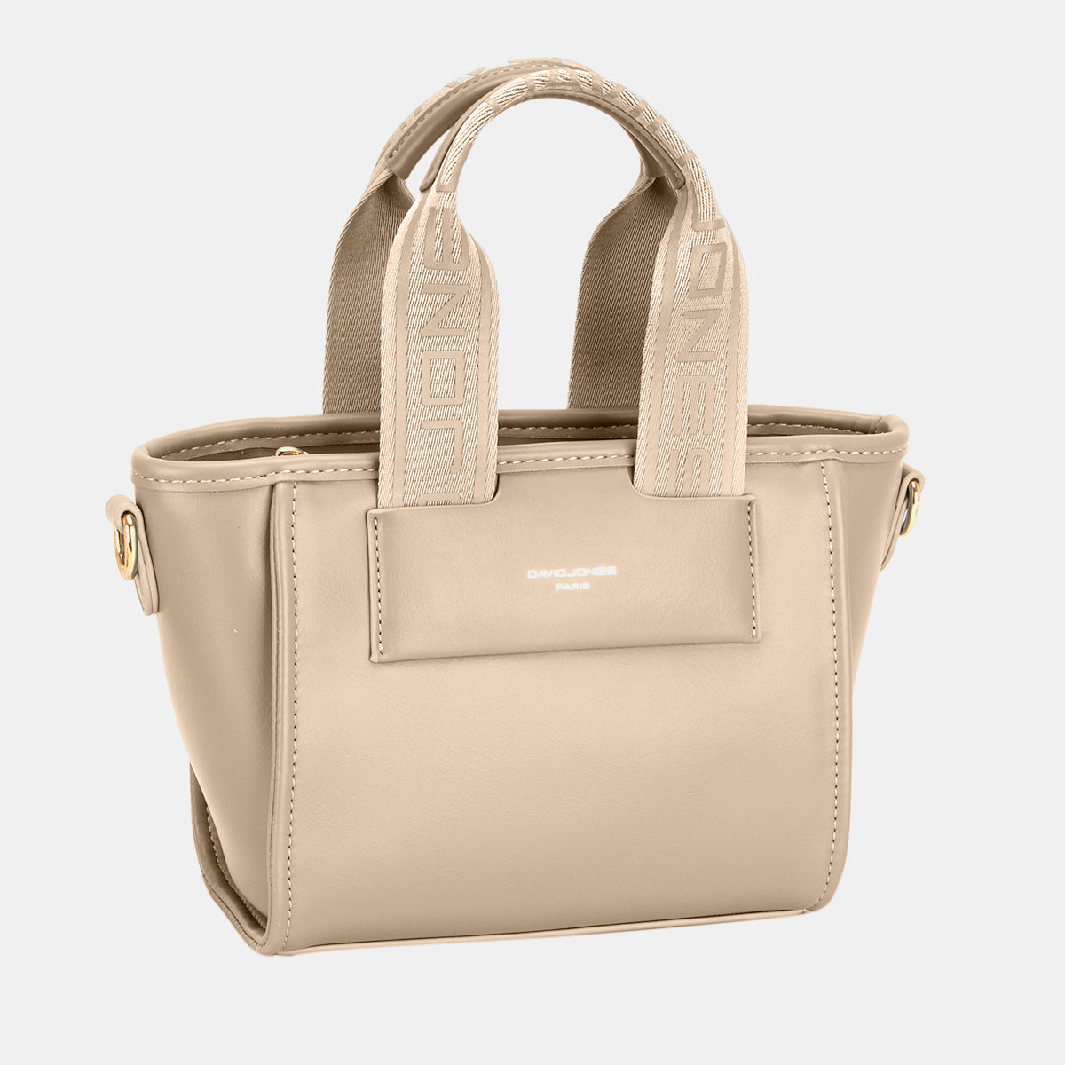 David Jones Small Handbag with Embossed Pattern Handles - Tigbul's Variety Fashion Shop