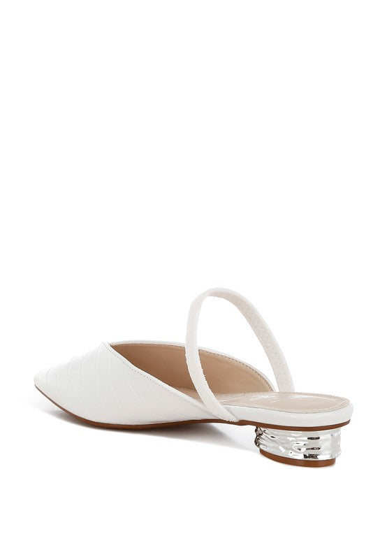 Renata Fantasy Heel Croco Mules - Tigbul's Variety Fashion Shop