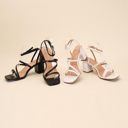Strappy Block Heel Sandals - Tigbul's Variety Fashion Shop