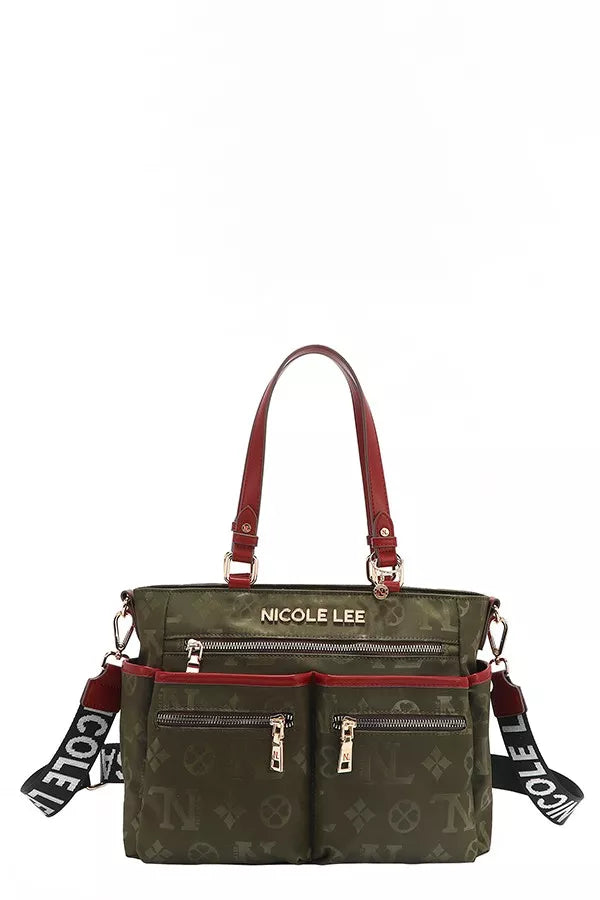 Nicole Lee USA Multi-Compartment Convertible Tote Bag - Tigbul's Variety Fashion Shop