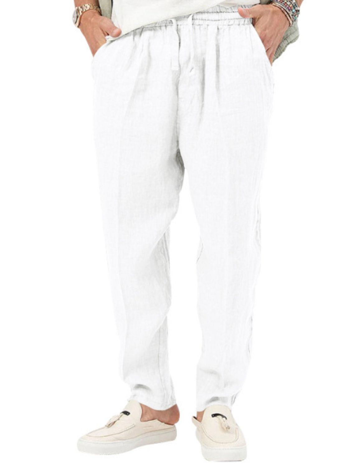Men's Plus Size Drawstring Pants with Pockets - Tigbul's Variety Fashion Shop