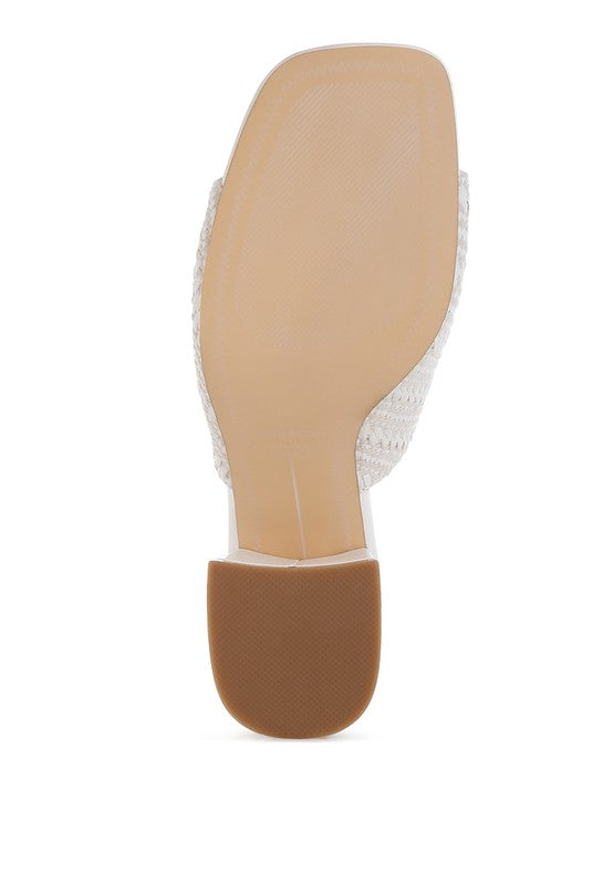 Morgana Woven Raffia Slip Ons - Tigbul's Variety Fashion Shop