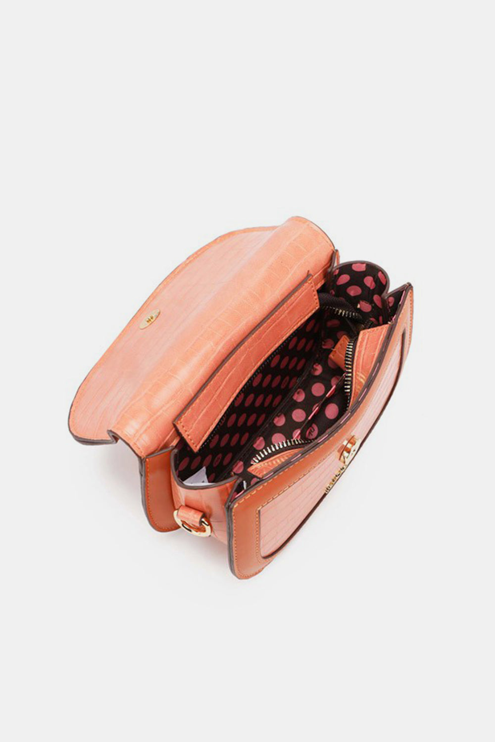 Nicole Lee USA Croc Embossed Crossbody Bag - Tigbul's Variety Fashion Shop
