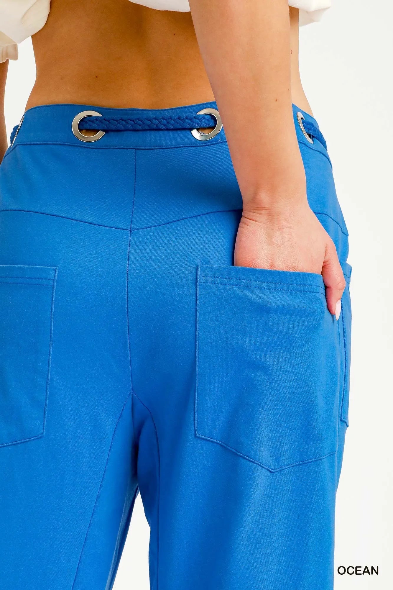 Umgee Drawstring Wide Leg Casual Pants - Tigbul's Variety Fashion Shop