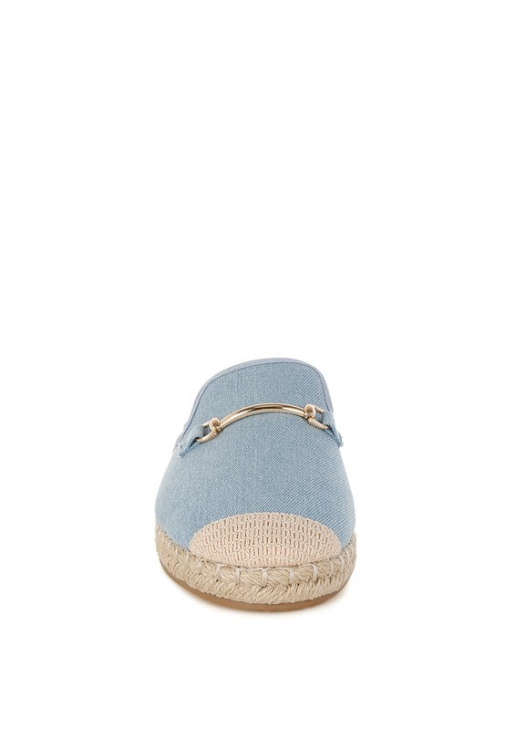 Midori Denim Slip-On Mules - Tigbul's Variety Fashion Shop
