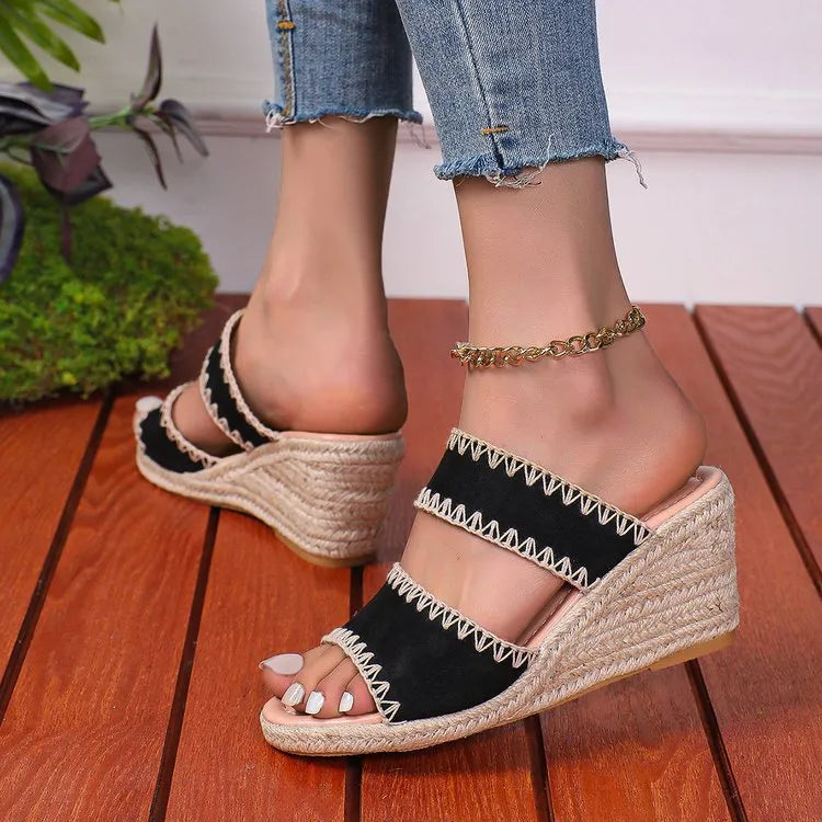 Espadrille Wedge Platform Sandals - Tigbul's Variety Fashion Shop