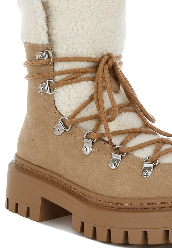 Omul Fleece & Faux Leather Boots - Tigbul's Variety Fashion Shop