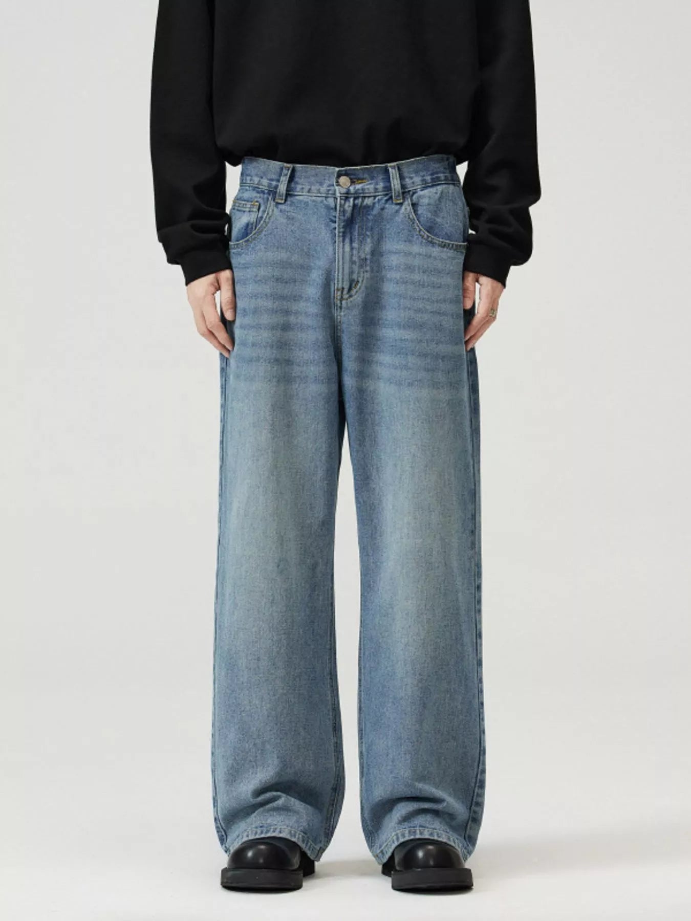 Men's Full Size Wide-Leg Jeans Plus Size - Tigbul's Variety Fashion Shop