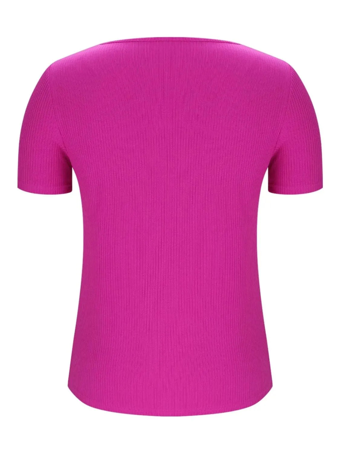 Solid V-Neck Short Sleeve T-Shirt - Tigbul's Variety Fashion Shop
