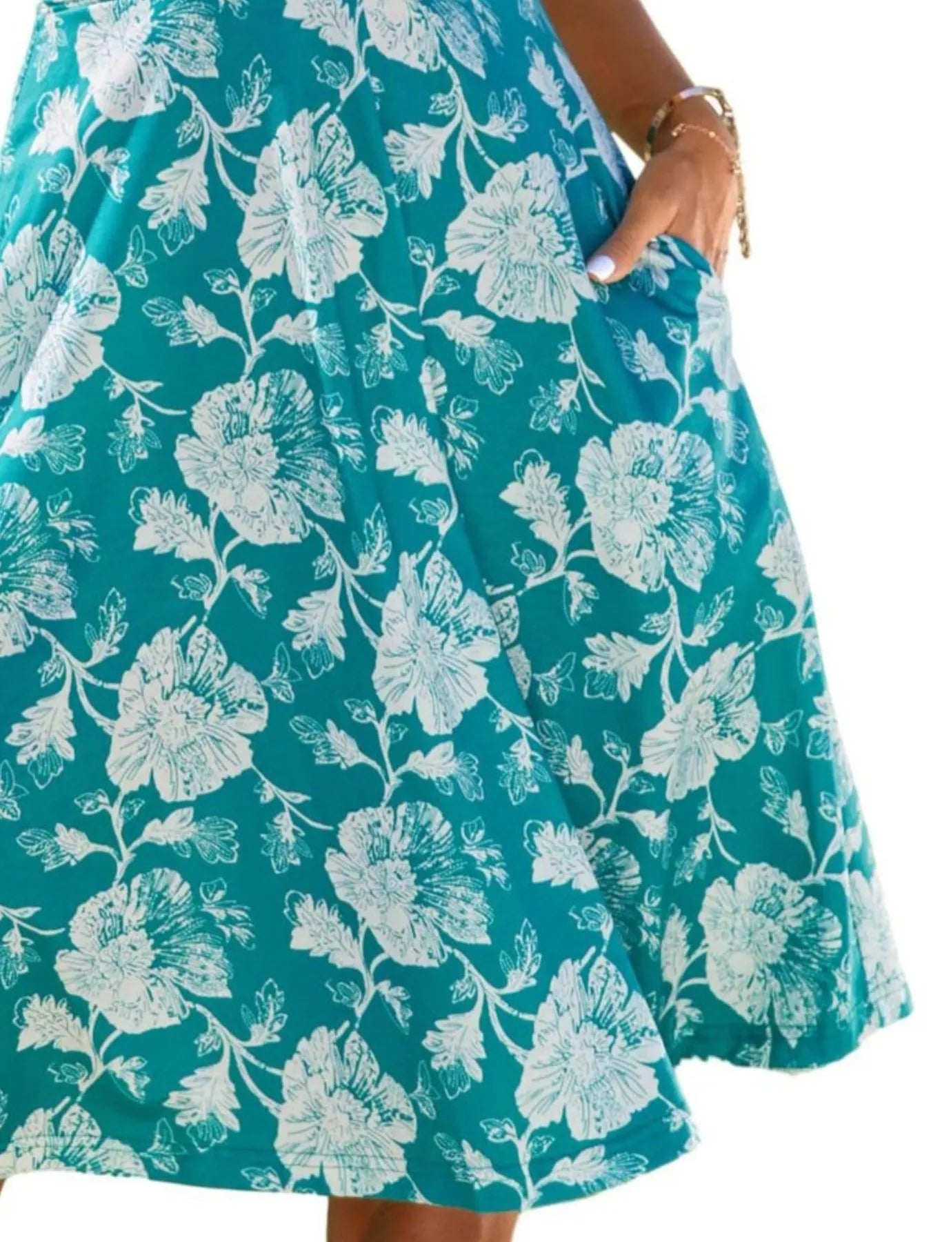 Printed Halter Neck Dress - Tigbul's Variety Fashion Shop