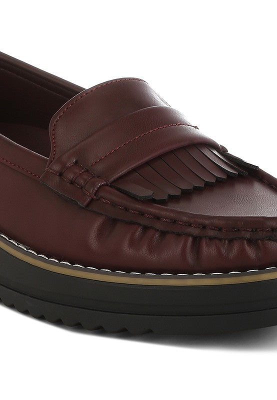 Croyda Fringed Nubuck Loafers - Tigbul's Variety Fashion Shop