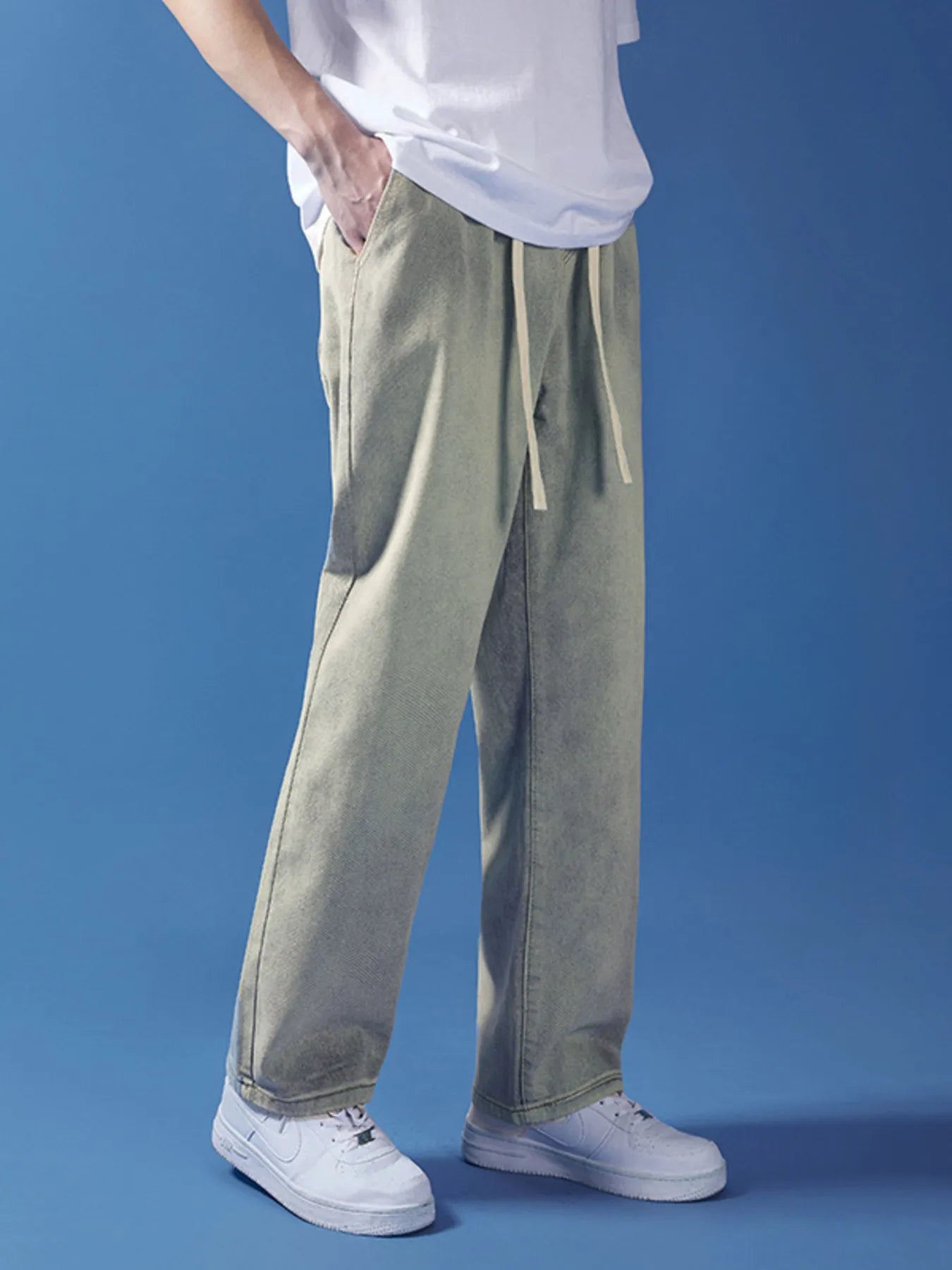Men's Full Size Drawstring Relaxed Fit Jeans Plus Size - Tigbul's Variety Fashion Shop