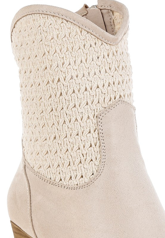 Bimmy Woven Pointy Western Boots - Tigbul's Variety Fashion Shop