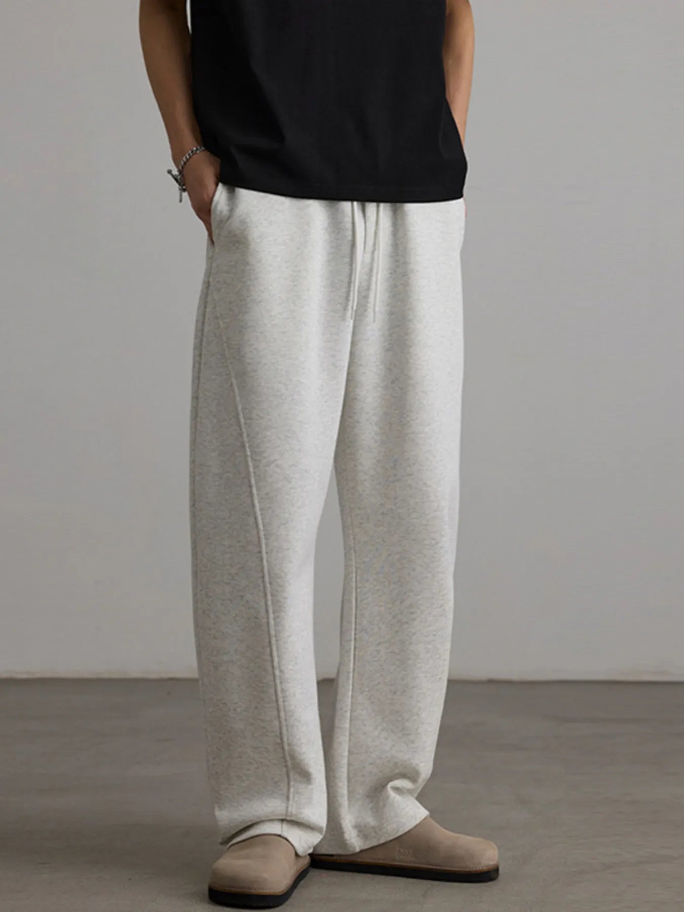 Men's Drawstring Wide Leg Pants - Tigbul's Variety Fashion Shop