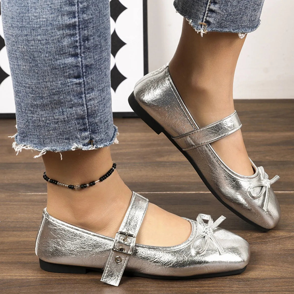 Square Toe Flats Slip-Ons - Tigbul's Variety Fashion Shop