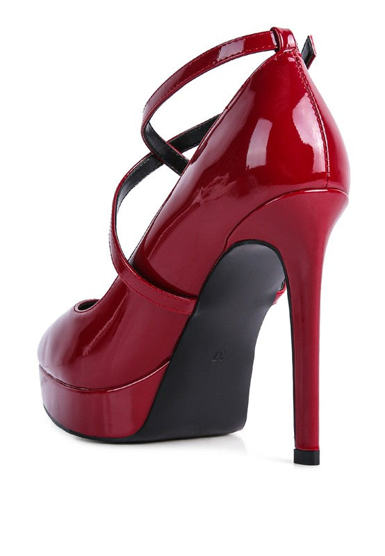 PIXIE DUST CROSS STRAPPED STILETTO SANDAL - Tigbul's Variety Fashion Shop