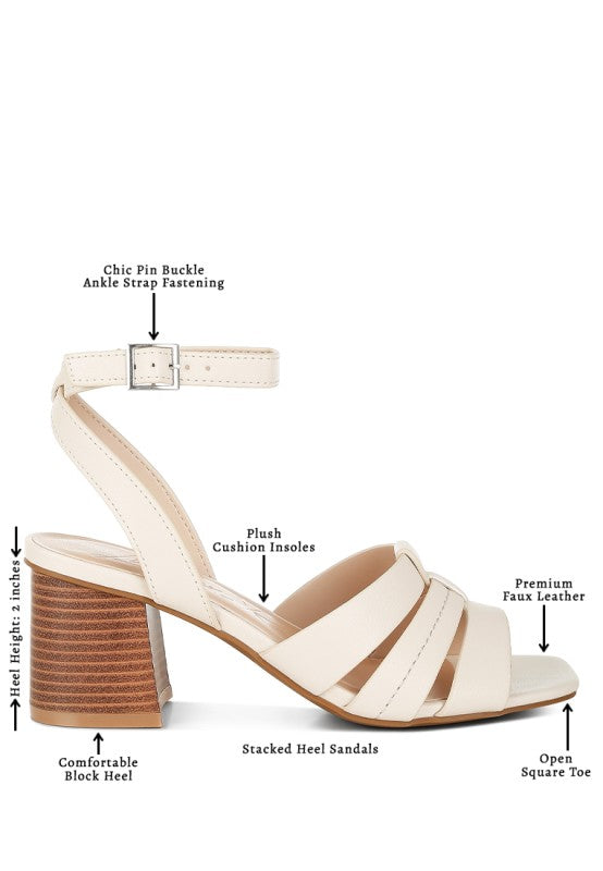 Signora Pin Buckle Ankle Strap Sandals - Tigbul's Variety Fashion Shop