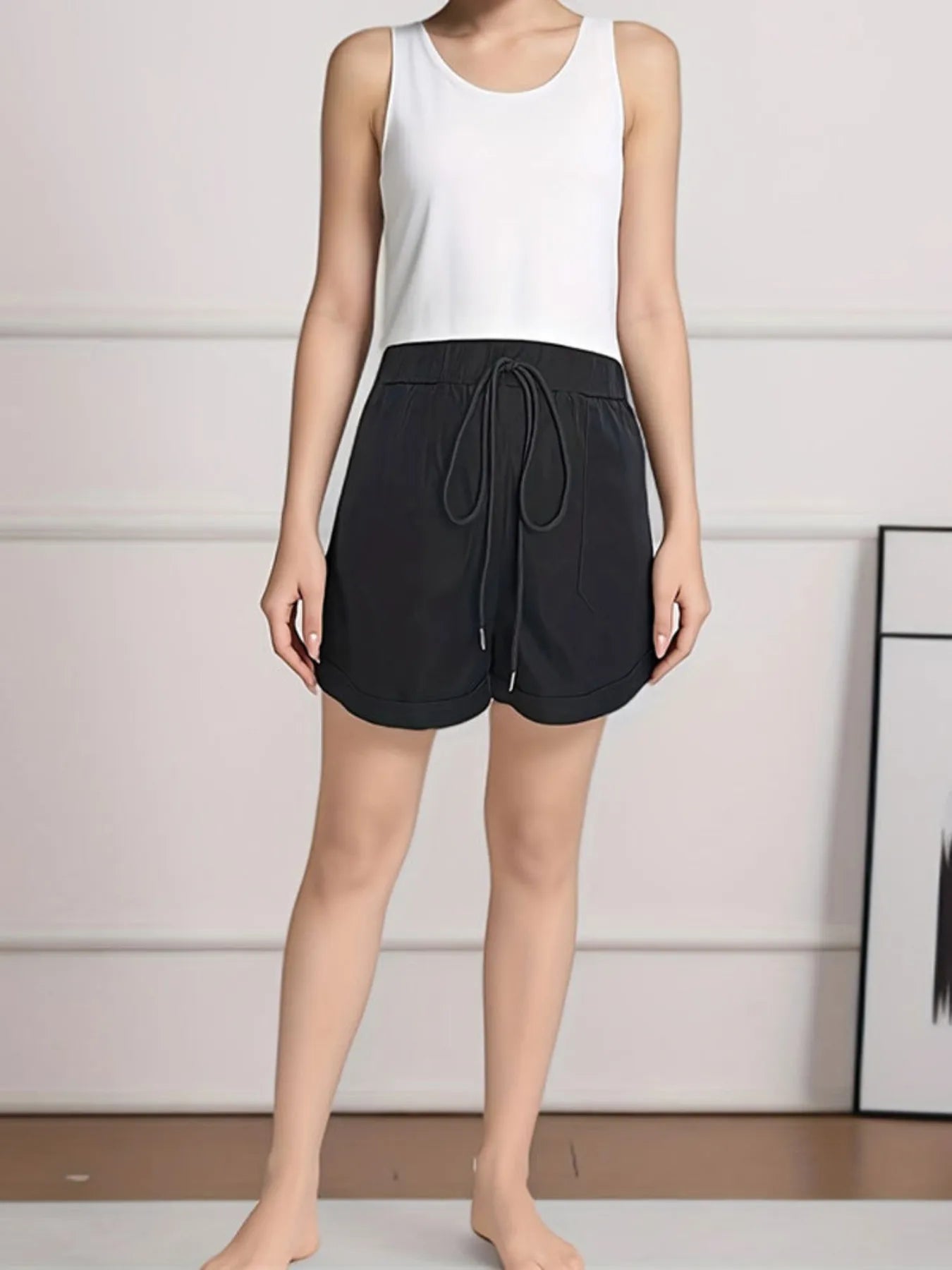 Casual Drawstring High Waist Shorts - Tigbul's Variety Fashion Shop