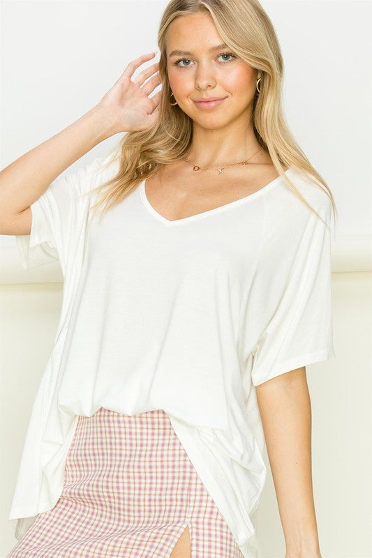 Oversized Short Sleeve Top - Tigbul's Variety Fashion Shop