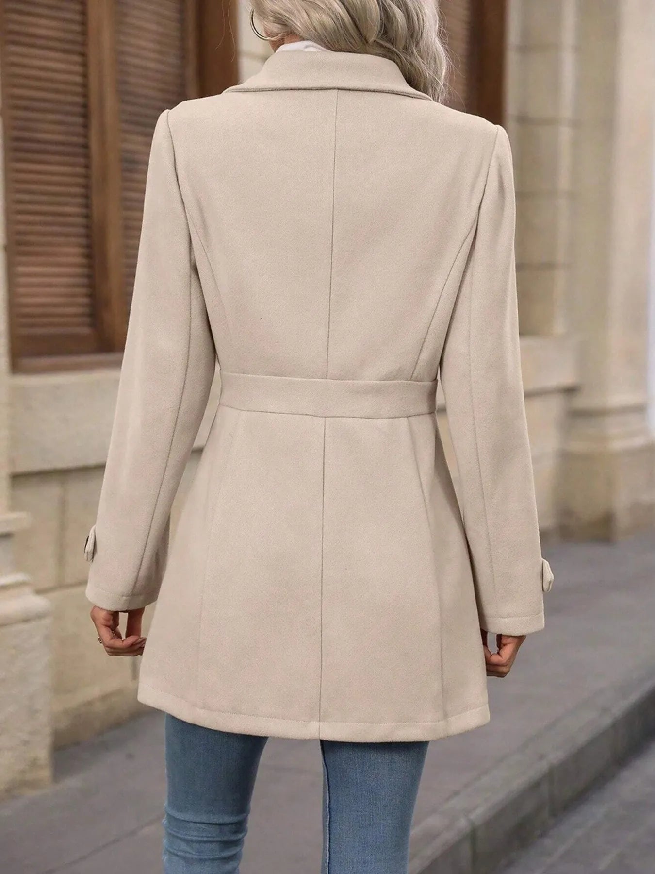 Button Up Long Sleeve Coat - Tigbul's Variety Fashion Shop