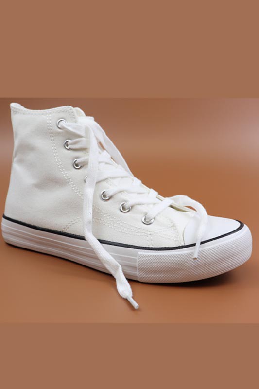 High Top Canvas Sneaker - Tigbul's Variety Fashion Shop