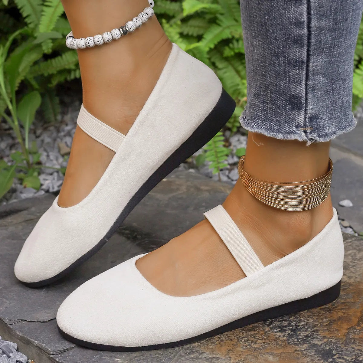 Round Toe Flats Slip-Ons - Tigbul's Variety Fashion Shop