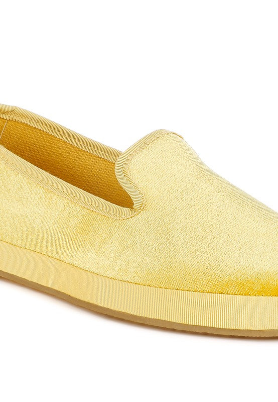 Saba Velvet Round Toe Slip-On Loafers - Tigbul's Variety Fashion Shop