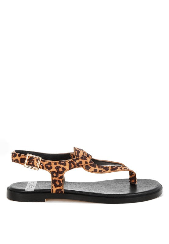 Venusa Leopard Print Buckled Flats - Tigbul's Variety Fashion Shop