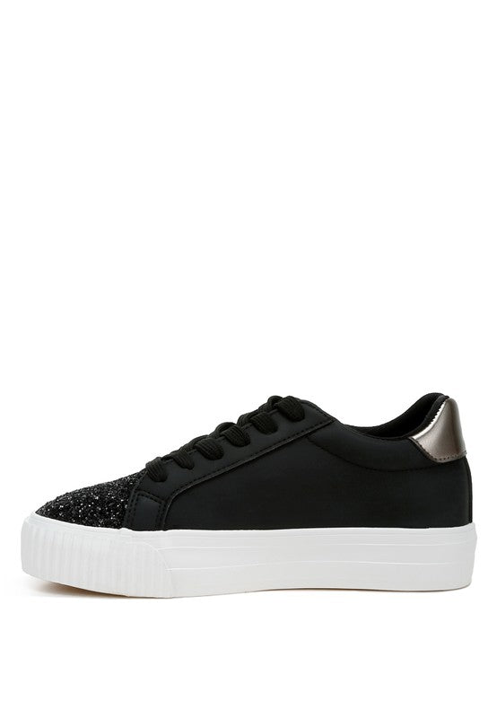Merida Glitter Patch Chunky Sneakers - Tigbul's Variety Fashion Shop