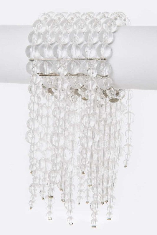 Mix Pearls Drop Statement Stretch Bracelet - Tigbul's Variety Fashion Shop