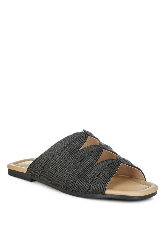 Daisy Doe Raffia Square Toe Flats - Tigbul's Variety Fashion Shop