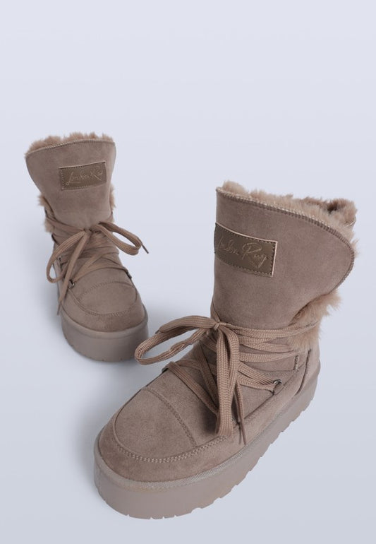 Noaya Chunky Faux Fur Snow Boots - Tigbul's Variety Fashion Shop