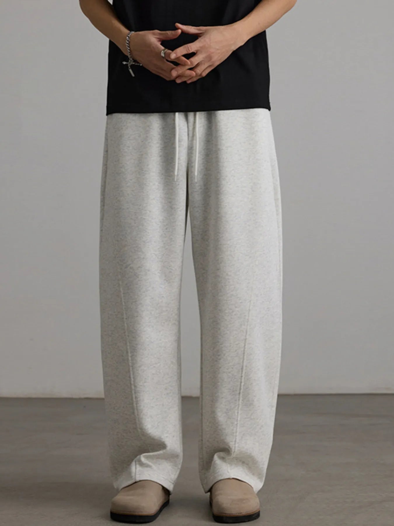 Men's Drawstring Wide Leg Pants - Tigbul's Variety Fashion Shop