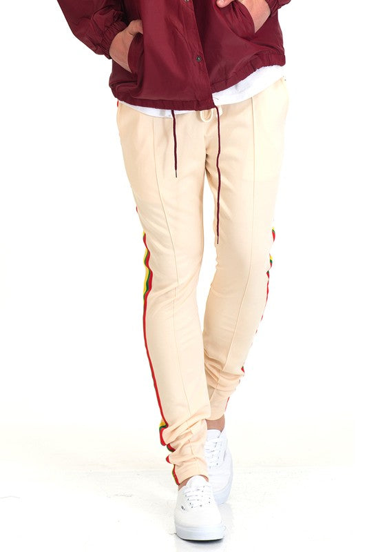 RASTA TAPED TRACK PANTS - Tigbul's Variety Fashion Shop