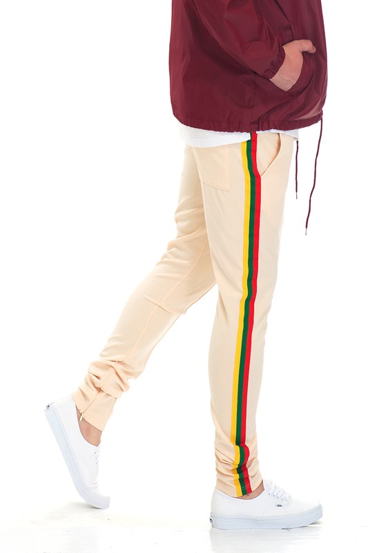 RASTA TAPED TRACK PANTS - Tigbul's Variety Fashion Shop