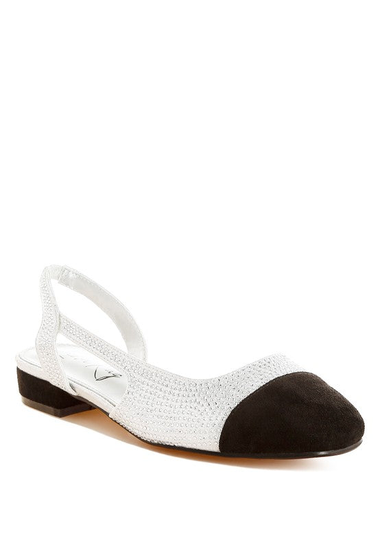 Rerita Rhinestone-Studded Glitter Sandals - Tigbul's Variety Fashion Shop