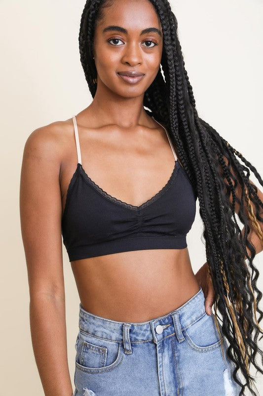 Floral Lattice Bralette - Tigbul's Variety Fashion Shop