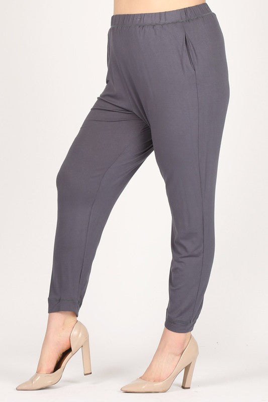 Plus Size High Waist Loose fit pants - Tigbul's Variety Fashion Shop
