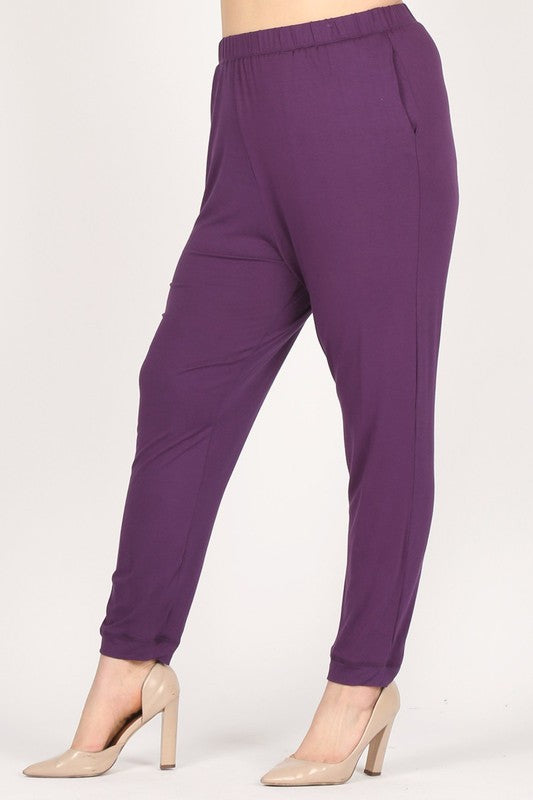 Plus Size High Waist Loose fit pants - Tigbul's Variety Fashion Shop