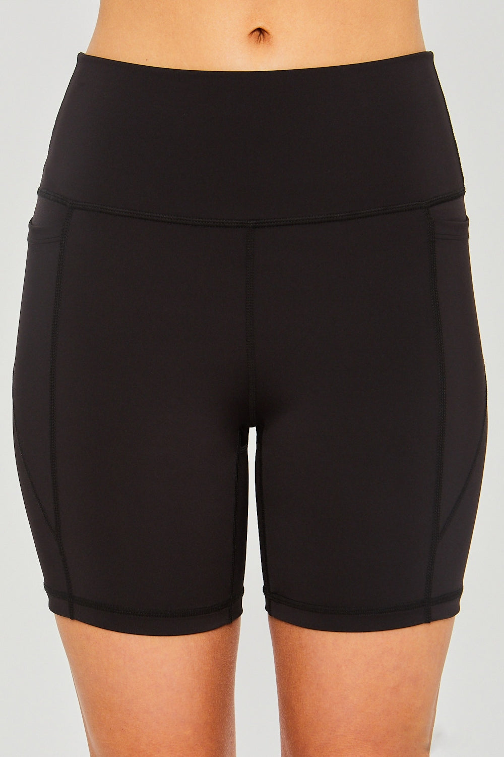 Love Tree High Waist Seam Detail Active Shorts - Tigbul's Variety Fashion Shop