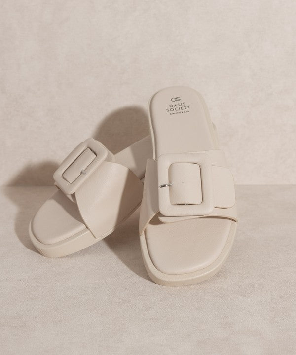 OASIS SOCIETY Daisy - Single Buckle Slide - Tigbul's Variety Fashion Shop