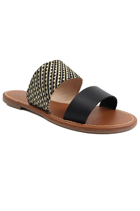 Two Band Slide Sandal - Tigbul's Variety Fashion Shop
