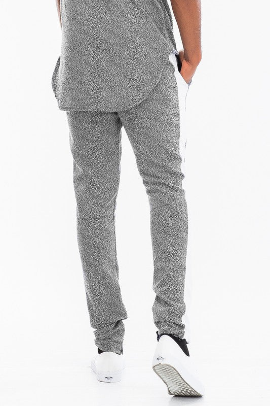 Men's Static Print Fabric Track Pants - Tigbul's Variety Fashion Shop